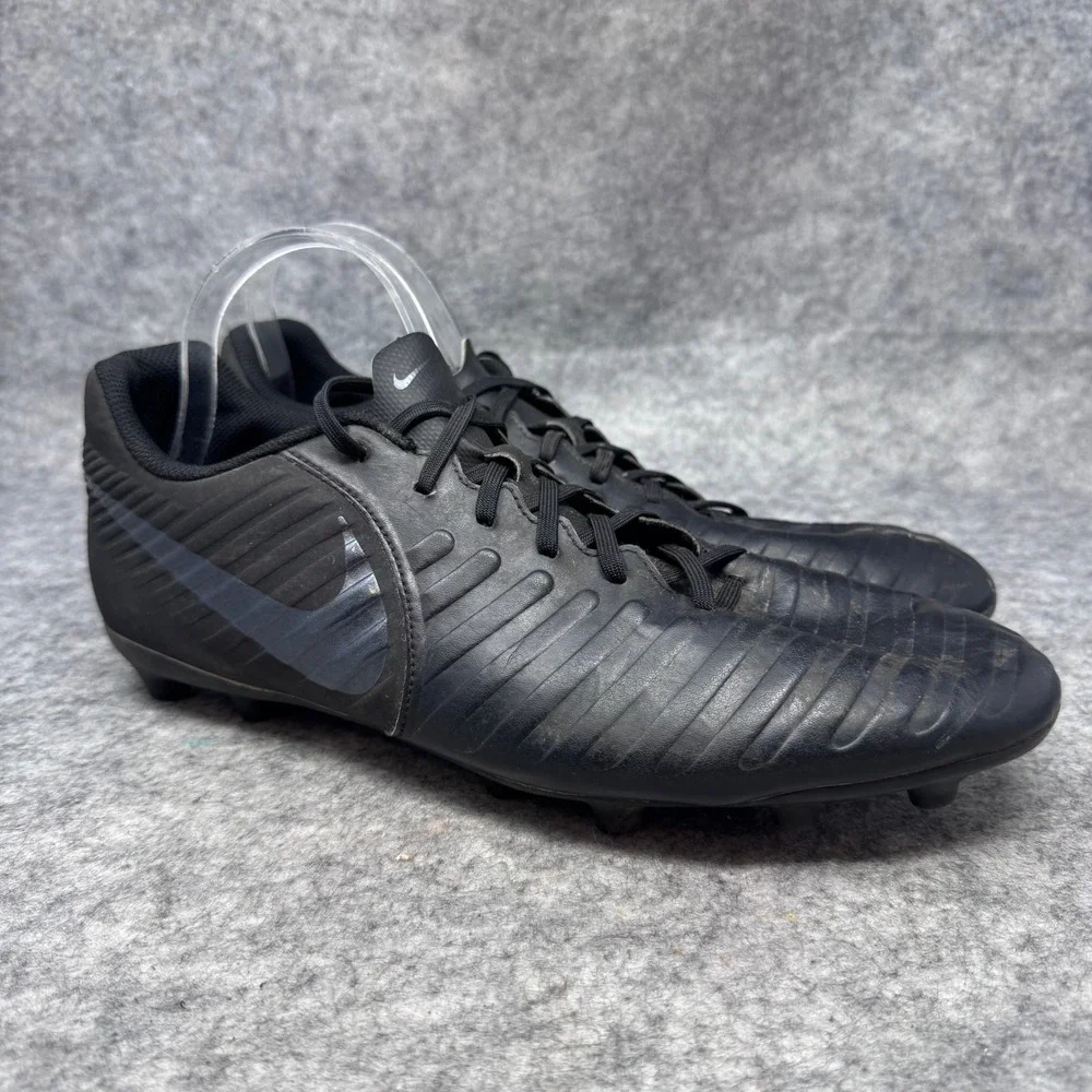 Nike Tiempo Legend 7 Soccer Cleats Mens Sz 12 FG AO2597-001 Blackout Black